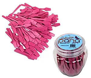 Beauticom Pana Brand (Pink Color) (100pcs in a Container) Cosmetic Make Up Disposable Plastic 2.5" Spatulas Skin Care Facial Cream Mask Spatula