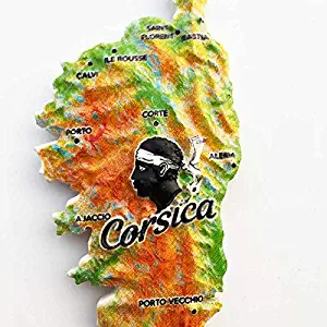 France Corsica 3D refrigerator resin magnet travel souvenir gifts, home decoration magnets, France Corsica refrigerator magnet stickers
