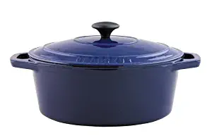 Paderno World Cuisine 10.625 by 8.25 Inch Blue Oval Dutch Oven