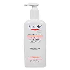 Eucerin Sensitive Skin Gentle Hydrating Cleanser 8 oz (237 ml) package of 3