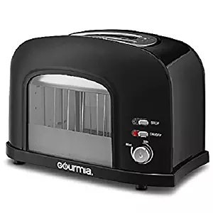 Gourmia GWT230-2 Slice Motorized Toaster With See Through Window - Adjustable Instant Temperature Controls, Removable Tray