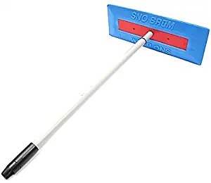 SnoBrum Original Snow Removal Tool with 27" to 46" Compact Telescoping Handle- Remove snow from vehicles, awnings, pool/hot tub covers and more without Scratching