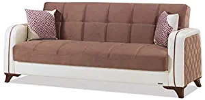 DiscountWorld Elite Convertible Sleeper Sofa, Brown