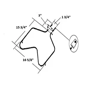 Whirlpool Roper Oven Parts Bake Element Fit AP3075035