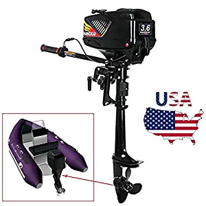 BSTOOL Outboard Motor,3.6HP Outboard Motor Fishing Boat Engine 2-Stroke Water Cooling CDI System