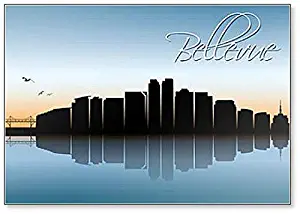 Bellevue Skyline - Washington, United States of America, USA Fridge Magnet