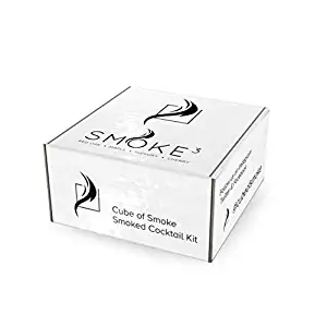 Cube of Smoke - Smoked Cocktail Kit, Four Hardwood Cubes, Classic Cocktail Recipe Book