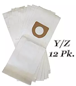 Ultra Fresh 12 Pk Hoover Type Y and Z Vacuum Cleaner Bags. Designed To Fit Hoover Windtunnel, Tempo, Power Drive, Dimension, Dirt Finder, Autodrive, Select Turbopower, Powermax, Breathe Easy Caddy Vac