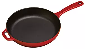 Lodge EC11S43 Enameled Cast Iron Skillet, 11-inch, Red