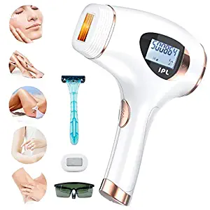 Houselog IPL Hair Removal,Permanent Hair Removal Painless Flawless Touch Hair Remover System for Women (RoseGold)