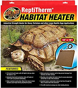Zoo Med ReptiTherm Habitat Heater 40 watt, RH-20, 18"x18", for Heavy Tortoises Bundle with Carolina Custom Cages' Chlorhexidine Solution 2%; 1 Refill Makes 32 oz. of Working Solution
