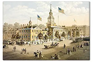 Independence Hall Theodore Poleni Lithograph Fridge Magnet