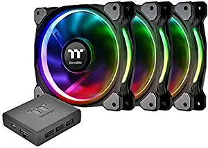 Thermaltake Riing Plus 12 RGB TT Premium Edition 120mm Software Enabled 12 Controllable LED RGB 9 Blades Case/Radiator Fan -Triple Pack. CL-F053-PL12SW-A