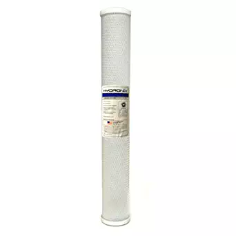 Hydronix CB-25-2001 Universal NSF Coconut Activated Carbon Block Water Filter, 2.5" x 20" - 1 Micron