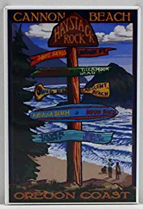 Oregon Coast Refrigerator Magnet. Pacific Northwest Cannon Beach Haystack Rock