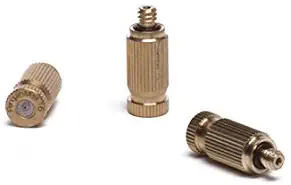 Brass & Stainless Steel Anti-Drip Cleanable Nozzle, .016" for outdoor misting systems