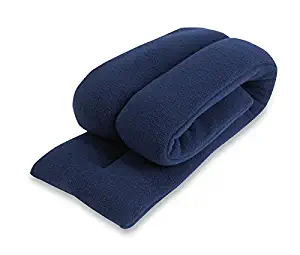 Microwavable Neck Heating Wrap, Extra Long, 25"x5", Heat Therapy Pad for Sore Neck & Shoulder Muscle Pain Relief &ndash; Thermal, Reusable, Non Electric Hot Pack Pads or Cold Compress, Navy Blue