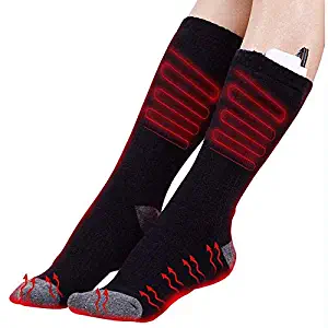 Sock Heated USB Rechargeable Foot Warm Equipment Adjustable Temperature Heating for Outdoor Cycling Motorcycle Hiking Skiing Mountaineering Men and Women Fauay