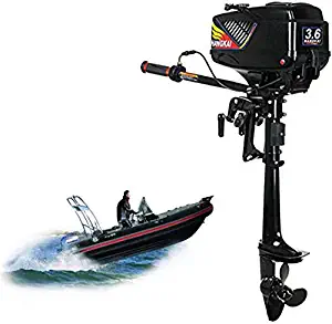 lqgpsx 3.6HP 2Stroke Outboard Motor Engine CDI Water Cooling System Inflatable Fishing Boat Dinghy Kayak Short Shaft