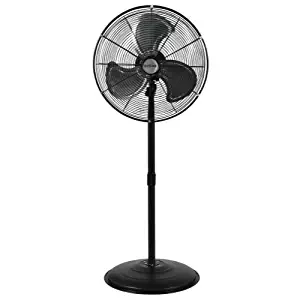 Hurricane Stand Fan - 20 Inch | Pro Series | High Velocity | Heavy Duty Metal Stand Fan for Industrial, Commercial, Residential, and Greenhouse Use - ETL Listed, Black