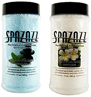Spazazz Aromatherapy Spa and Bath Crystals 2PK - Eucalyptus Mint/Tropical Rain