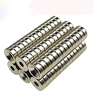 20 Pieces D12mm x H3mm,4mm hole, countersunk disc small multi-function refrigerator magnet refrigerator, science, crafts, engineering science, educational magnetic kit (12x3x4mm)