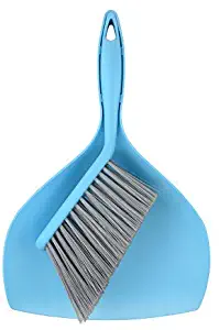 Mini Dustpan and Brush Set - Etable Stylish Sweeping Equipment with Ergonomic Handle for Easy Sofa, Desk, Car Trunk & Seats, Pet House Cleaning - Durable Non-Scratch Angled Bristles for Corners(Blue)