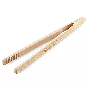 THE PAMPERED CHEF BAMBOO TOAST TONGS