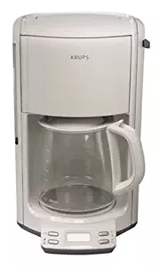 Krups FME2-11 Programmable Coffeemaker with Glass Carafe, 12-Cup, White