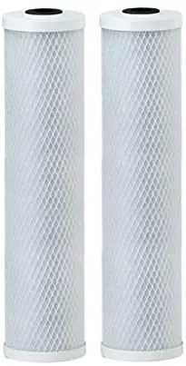 IPW Industries Inc. Big Blue Coconut Shell Water Filter Cartridge | Activated Carbon Block CTO | Universal Whole House 5 Micron 20 inch Cartridge | Compatible with EPM-20BB, 155783-4 - Pack of 2