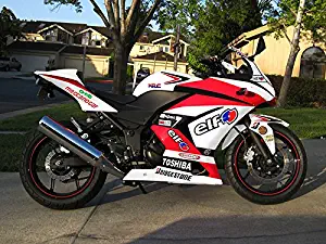 Moto Onfire Fairing Kits Fit for 2008 2009 2010 2011 2012 Kawasaki EX250R Ninja 250 EX-250R ZX250 08-12(Red White)