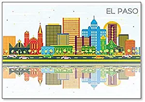 El Paso Texas City Skyline Classic Fridge Magnet