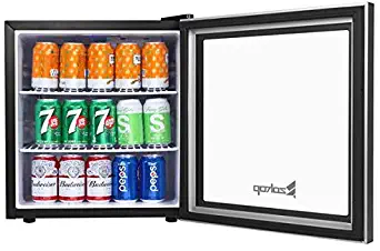 1.6Cu.Ft/46L/60CAN Mini Beverage Refrigerator and Cooler, Perfect for Soda Beer or Wine Small Drink Dispenser Machine for Office or Bar