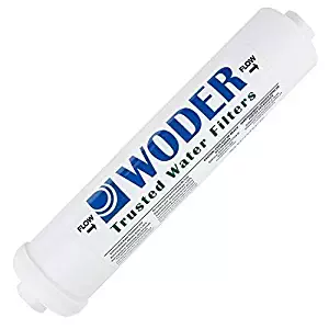 Woder 10K-JG-1/4 Ultra High Capacity Inline Water Filter &ndash; 3 Years or 10K Gals - USA Made - with 1/4" Built-in (Welded) JG Fittings &ndash; Fits All Unbraided &frac14;&rdquo; PVC or 1/8&rdquo; PEX