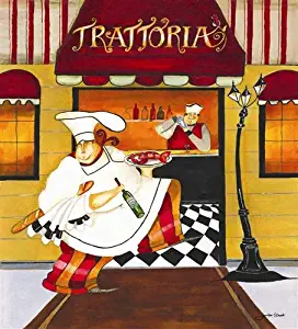 Chef at Trattoria Appliance Art Decorative Magnetic Dishwasher Front Panel Cover - Quick, Easy & Affordable DIY Kitche? UPGRADE - Print by Jennifer Garant