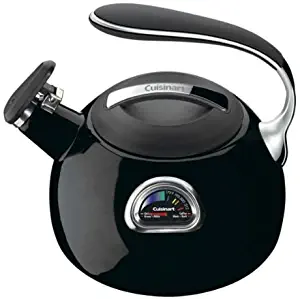 Cuisinart PTK-330BK PerfecTemp Porcelain Enameled Teakettle, Black