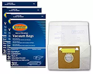 EnviroCare Replacement Micro Filtration Vacuum Bags for Eureka Style V Canisters 9 Pack