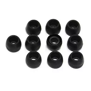 5 Pair Small Black Silicone Replacement Earbud Tips for Audio-Technica Skullcandy Monster Sony Ultimate Ears Sharp Sennheiser Plantronics TDK Phillips Panasonic Denon Griffin JVC