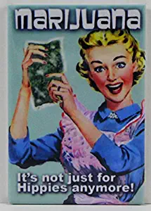 Marijuana, It's not just for Hippies Anymore! Refrigerator Magnet. Great Gift Idea!