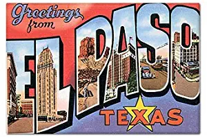 Greetings from El Paso Texas Fridge Magnet