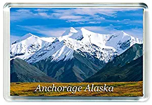 K285 Anchorage Alaska Jumbo Refrigerator Magnet USA - United States of America Travel Fridge Magnet