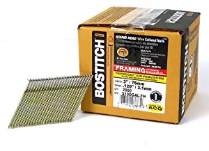 BOSTITCH S10DGAL-FH 28 Degree 3-Inch by .120-Inch Wire Weld Galvanized Framing Nails (2,000 per Box)