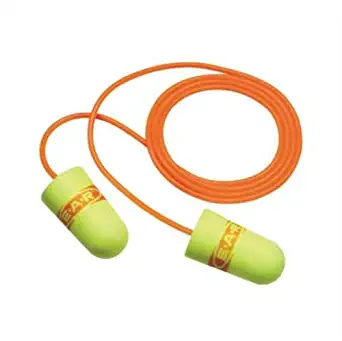 3M Single Use E-A-RSoft Superfit Tapered Foam Corded Earplugs. (200 Pairs)