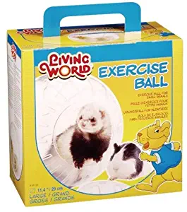 Living World Plastic Guinea Pig/Ferret Exercise Ball with Stand, 11-2/5-Inch