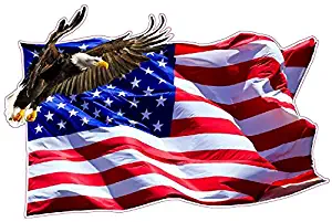 American Flag Soaring Eagle Version 2 X Large Decal 24" inch from the United States