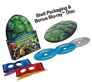 Teenage Mutant Ninja Turtles: Out of the Shadows Exclusive Shell Packaging with 2 Reversible Masks (Blu Ray + DVD + Digital HD)