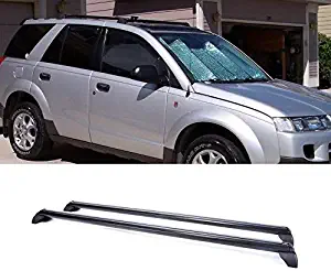 ROSY PIXEL Roof Rack Cross Bars for Saturn Vue 2002-2007 Luggage Carrier Top Rail Black Aluminum