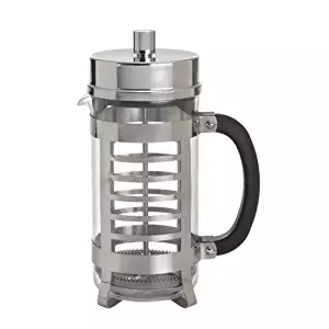 BonJour Coffee Glass and Stainless Steel French Press, 33.8-Ounce, Linear