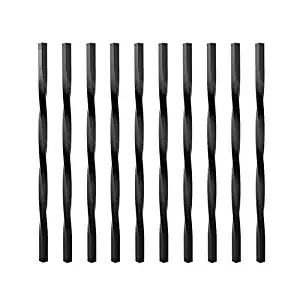 Deckorators Aluminum Twist Balusters 10 Pack, Black, 26 Inch