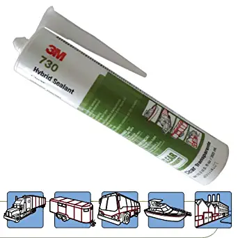 3M 730 Hybrid Sealant, -40 to 194 Degree F, 10.3 fl oz Cartridge, Clear